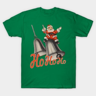 1980s old fashion Jingle Bell Christmas Santa Ho Ho Ho T-Shirt